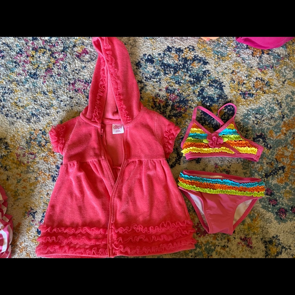 Girls 9 month swimsuit and cover up